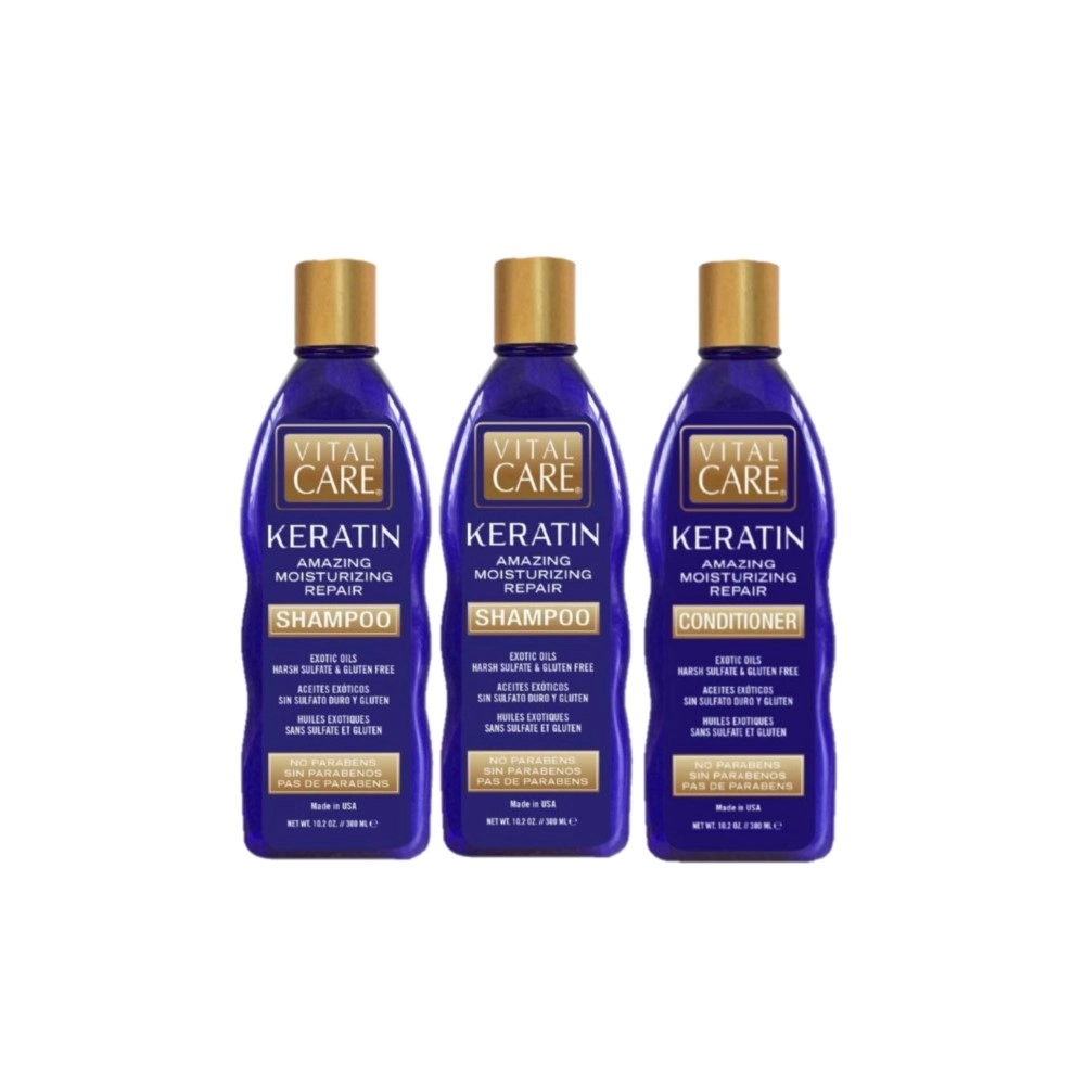 Kit Vital Care Keratin Trio Shampoo Extra (3 produtos) Produto: Kit Vital Care Keratin Trio Shampoo Extra (3 produtos)