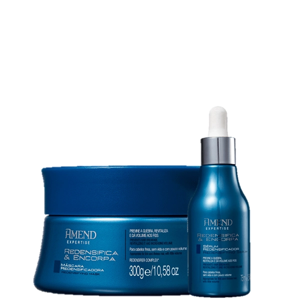 Amend Redensifica Encorpa Kit Serum 75ml e Máscara 300g Produto: Amend Redensifica Encorpa Kit Serum 75ml e Máscara 300g