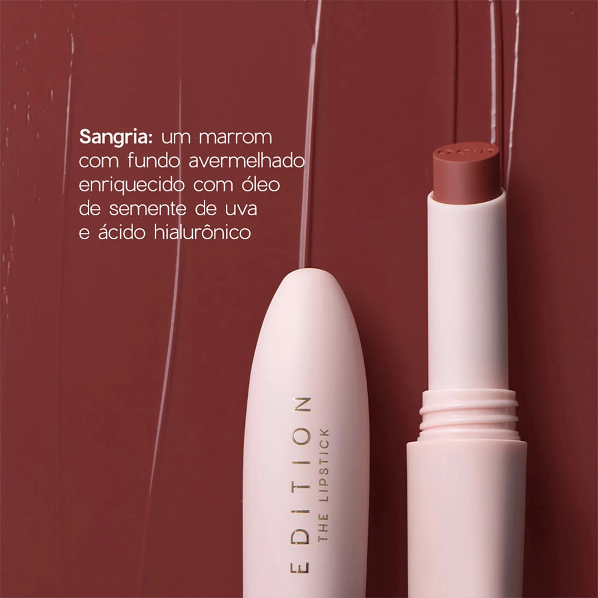 Produto: Batom Cremoso Sangria Marrom Océane Edition 3,2g