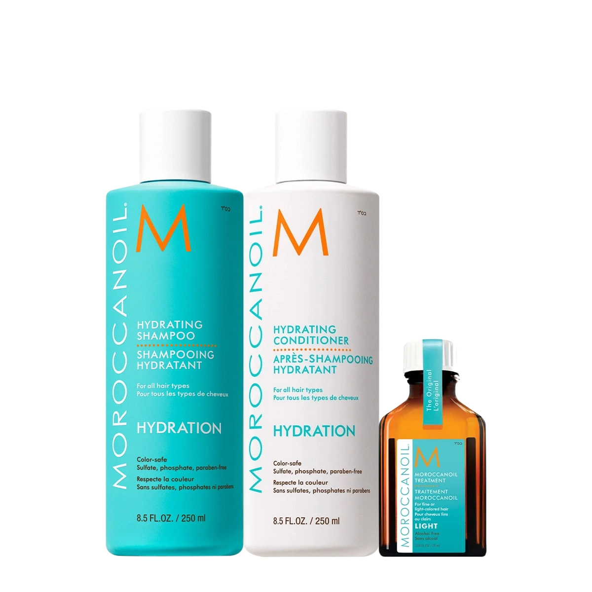 Kit Moroccanoil Hydrating Shampoo Condicionador e Treatment Light Óleo Capilar 25ml (3 produtos) Produto: Kit Moroccanoil Hydrating Shampoo Condicionador e Treatment Light Óleo Capilar 25ml (3 produtos)