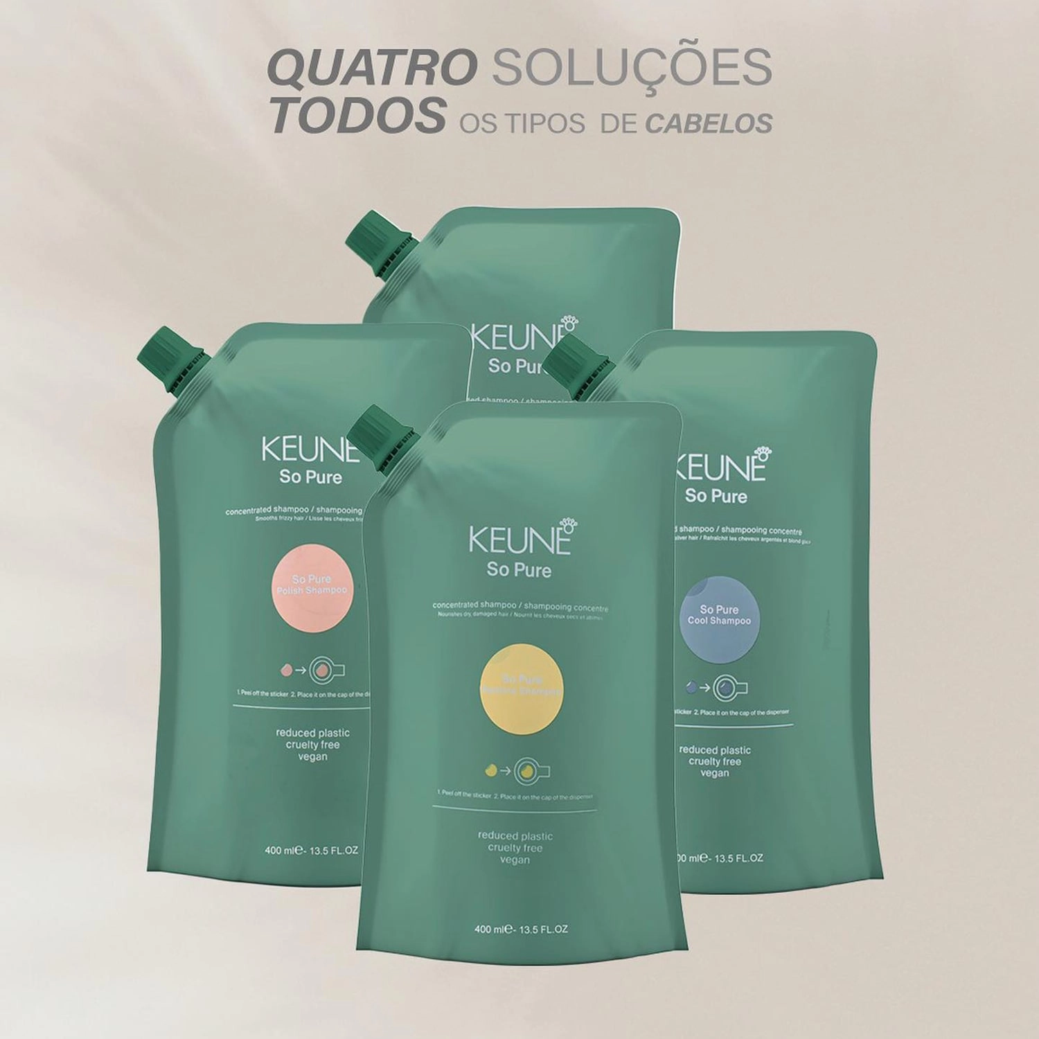 Produto: Kit Keune So Pure Restore Home Care Refil e Dispenser Frasco (4 produtos)