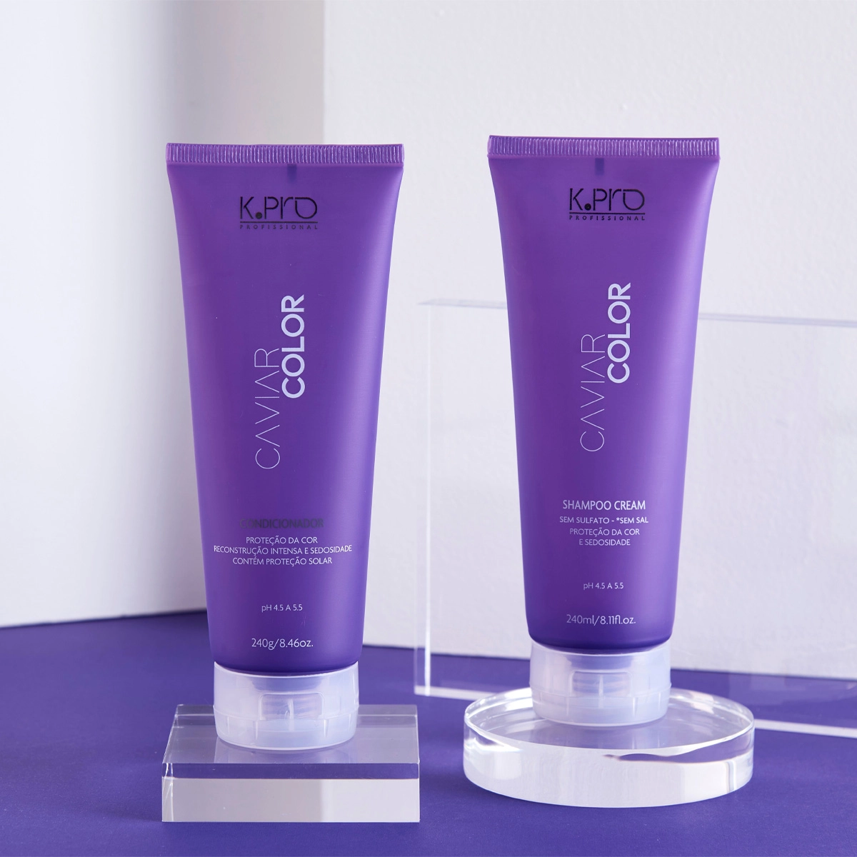 Produto: Kit K.Pro Professional Caviar Color Shampoo Condicionador Spray Leave-in e Acidificante (4 produtos)