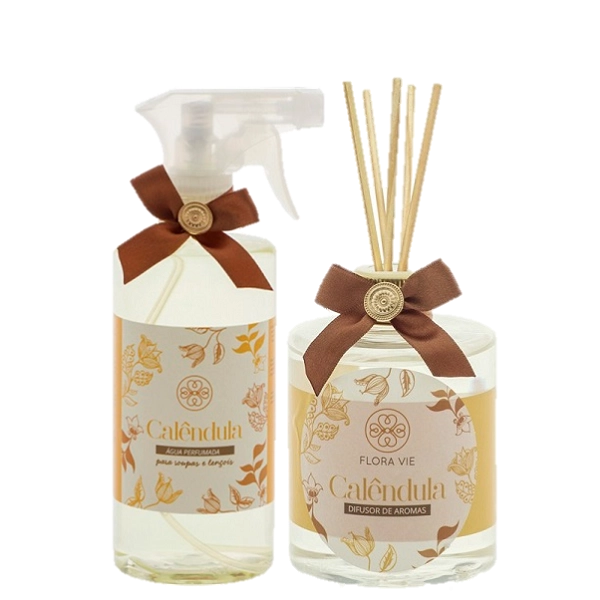 Difusor de Aromas e Agua Perfumada Kit Calendula Flora Vie Produto: Difusor de Aromas e Agua Perfumada Kit Calendula Flora Vie