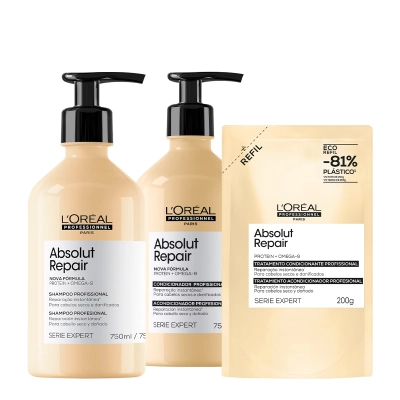 Produto: Kit Absolut Repair Shampoo Condicionador 750ml e Máscara 200g L'Oréal Professionnel Serie Expert