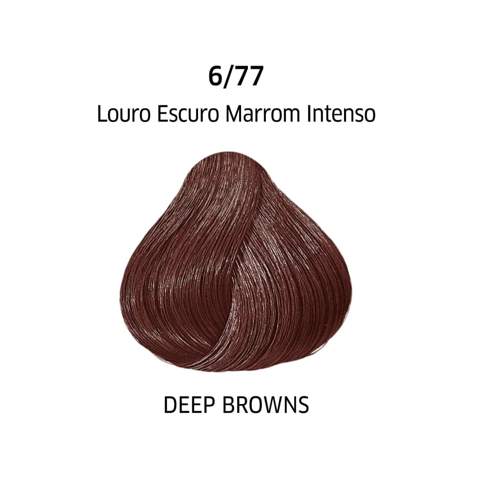 Produto Coloração Permanente Louro Escuro Marrom Intenso 6.77 Wella Professionals Color Perfect 60g