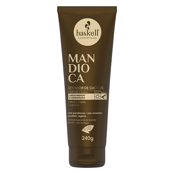 Produto: Kit Haskell Mandioca Shampoo Condicionador Leave-in e Ativador de Cachos