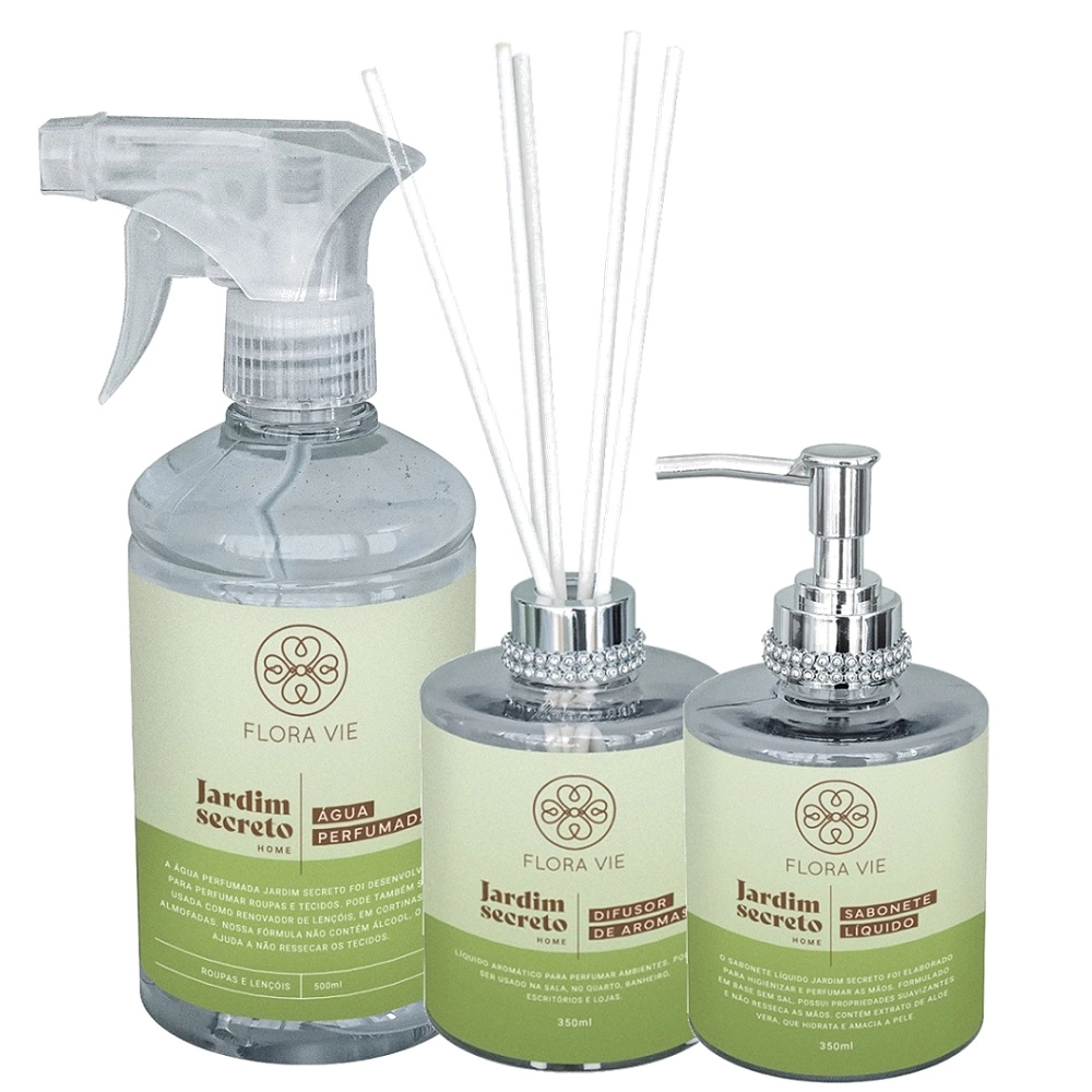 Produto: Kit Flora Vie Jardim Secreto Aroma Frangratico (3 Produtos)