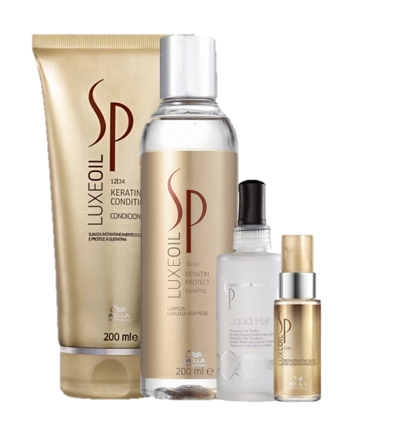 Produto: SP System Professional Luxe Oil Keratin Protect Duo 200ml Oleo Capilar 30ml e Liquid Hair 100ml