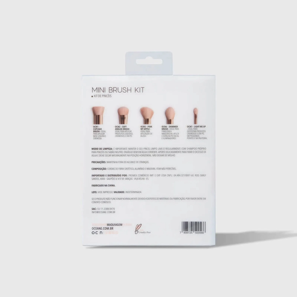 Produto: Océane Mini Kit com 5 Pincéis - Mini Brush Kit