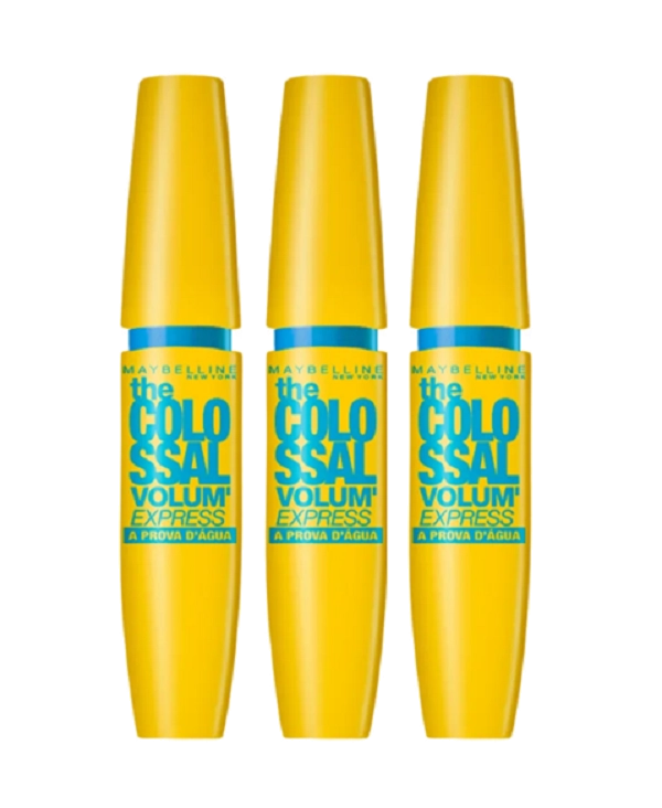 Produto: Maybelline The Colossal Volum'Express Waterproof - Máscara para Cílios 9,2ml / Contém 3 unidades