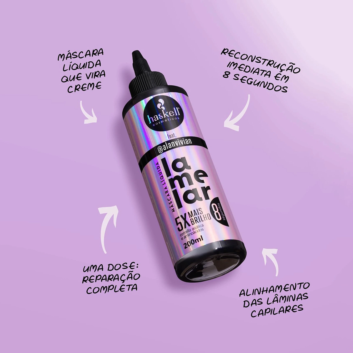 Produto: Máscara Líquida Lamelar Haskell Lamelar 200ml
