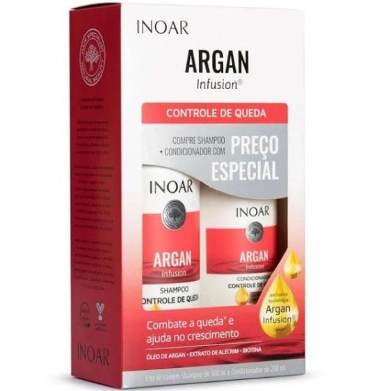 Produto: Inoar Argan Infusion Controle de Queda Shampoo 500ml+Condicionador 250ml