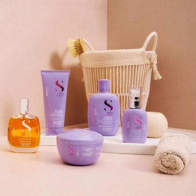 Produto Kit Alfaparf Milano Semi Di Lino Smooth Limpeza e Tratamento Anti-Frizz 2 Produtos