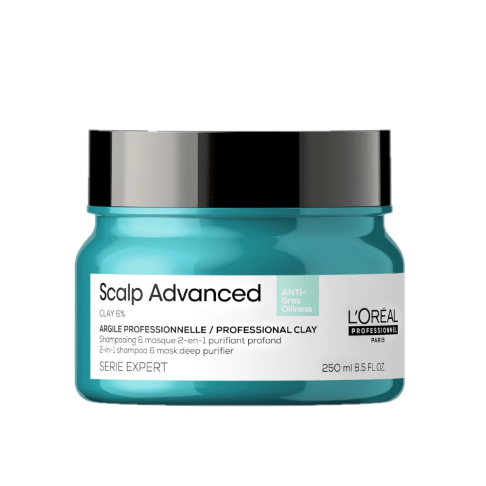 Produto: Kit L'Oréal Professionnel Scalp Advanced Anti Gras Oiliness  Máscara Argila 250ml (3 unidades)