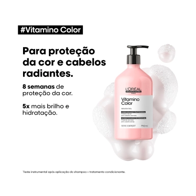 Produto: Kit L'Oréal Professionnel Vitamino Color Shampoo 750ml Condicionador 200ml Máscara 250g Óleo 90ml