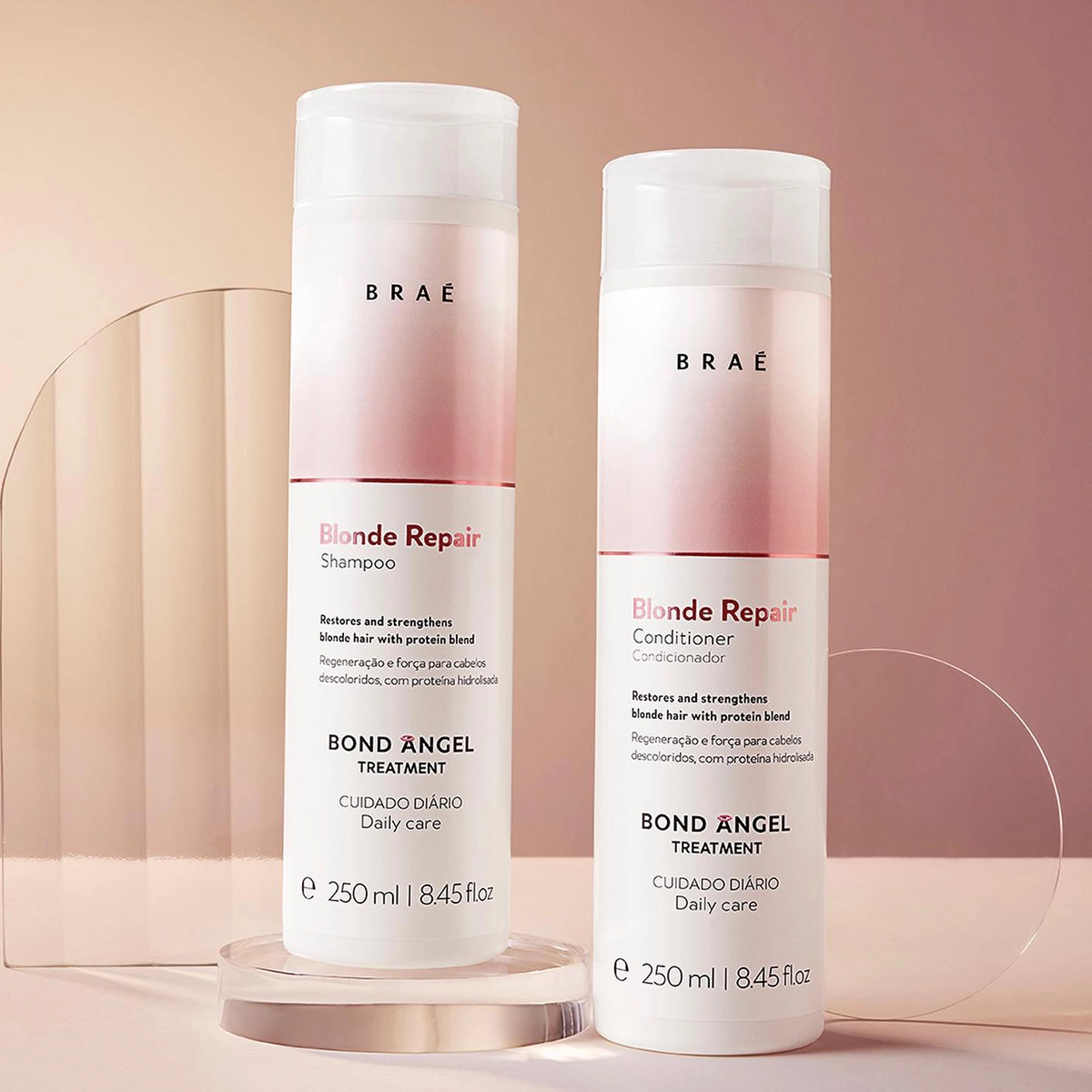 Produto: Kit Braé Blond Repair Shampoo Condicionador Beauty Sleep e Gorgeus Shine Oil (4 produtos)