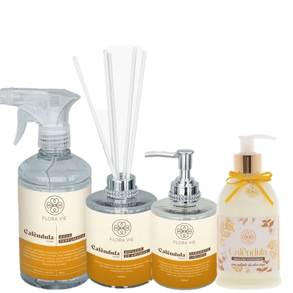 Produto: Kit Flora Vie Calendula Aroma Fragrantico e Hidratacao (4 Produtos)