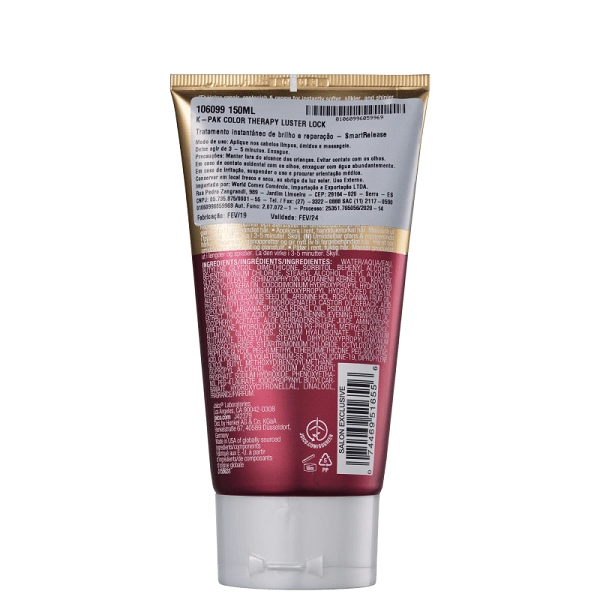 Produto: Máscara de Tratamento K-PAK Color Therapy Luster Lock Joico 150ml