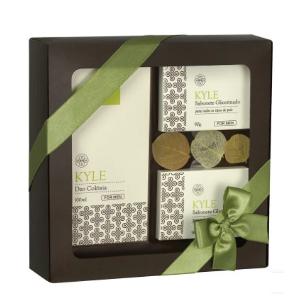 Deo Colonia 100ml e 2 Sabonetes Glicerinados 90g Flora Vie Kit Homem Kyle 1 Produto: Deo Colonia 100ml e 2 Sabonetes Glicerinados 90g Flora Vie Kit Homem Kyle 1
