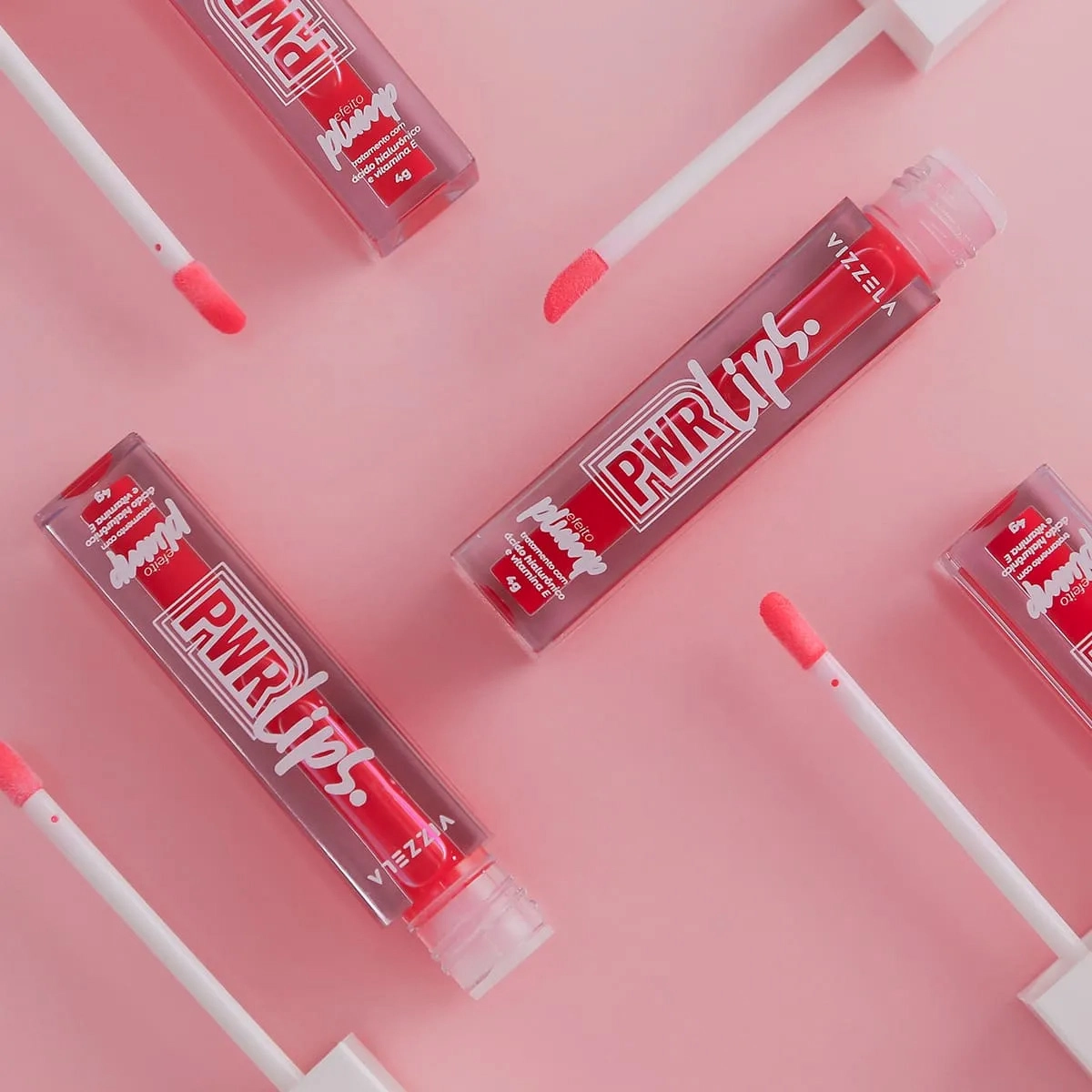 Produto: Gloss Labial Power Lips Top Coat Tint Vizzela Power Lips 4g