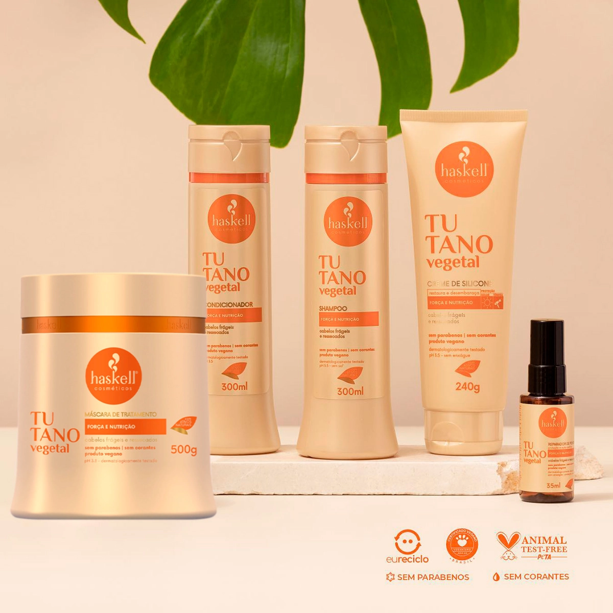 Produto: Kit Haskell Tutano Completo Força Extra 5 Produtos Shampoo Condicionador Máscara Creme Reparador