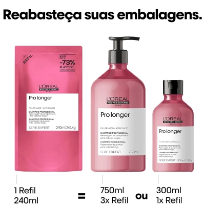 Produto Kit Shampoo Refil e Máscara L'Oréal Professionnel Pro Longer 2 Produtos