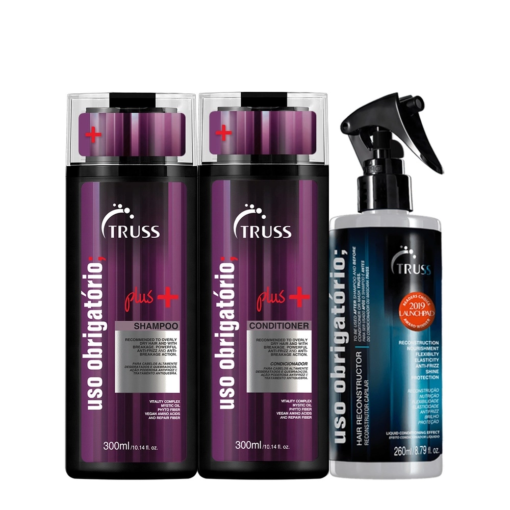 Produto: Kit Truss Uso Obrigatório Plus Shampoo Condicionador e Uso Obrigatório (3 produtos)