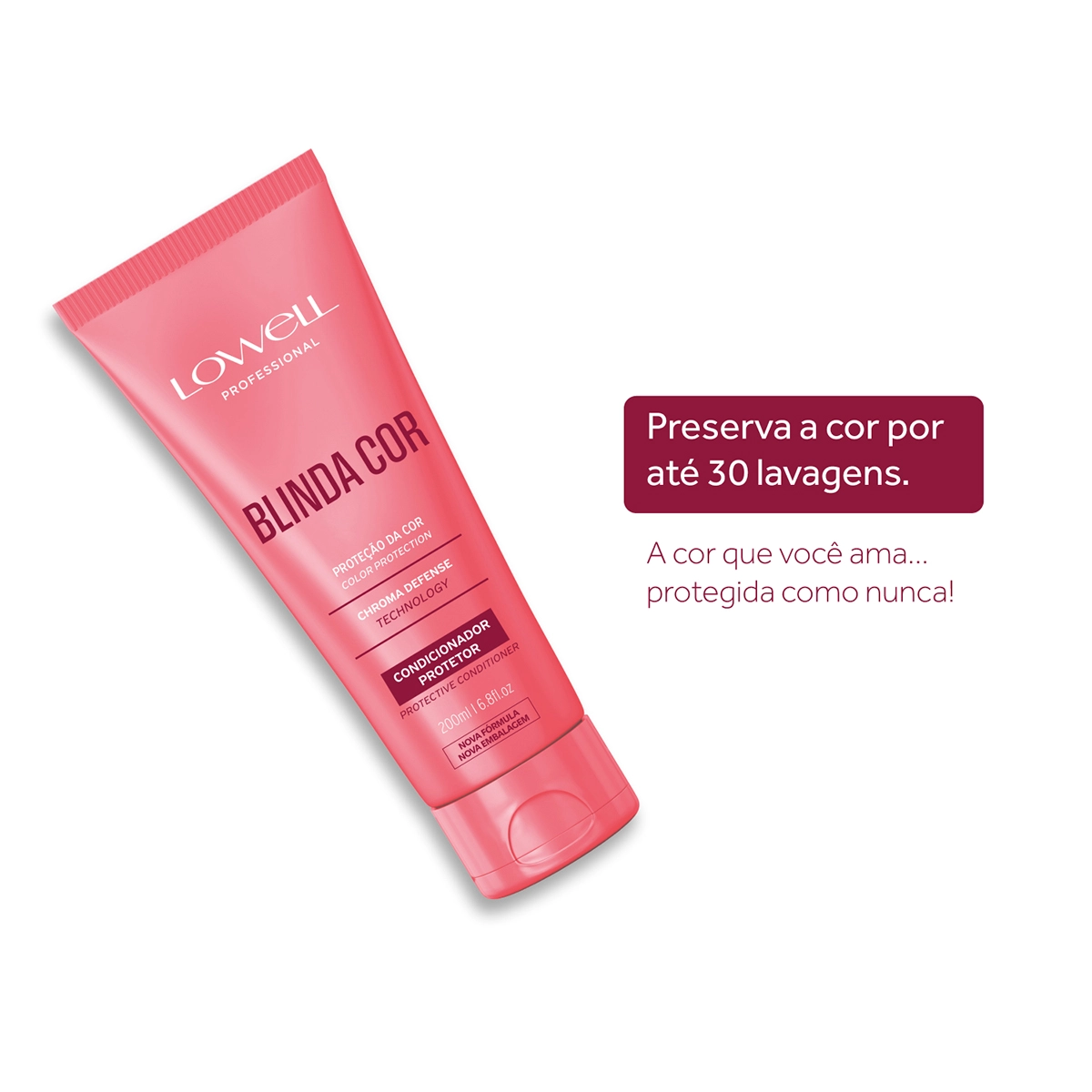 Condicionador Lowell Blinda Cor 200ml Produto Condicionador Lowell Blinda Cor 200ml