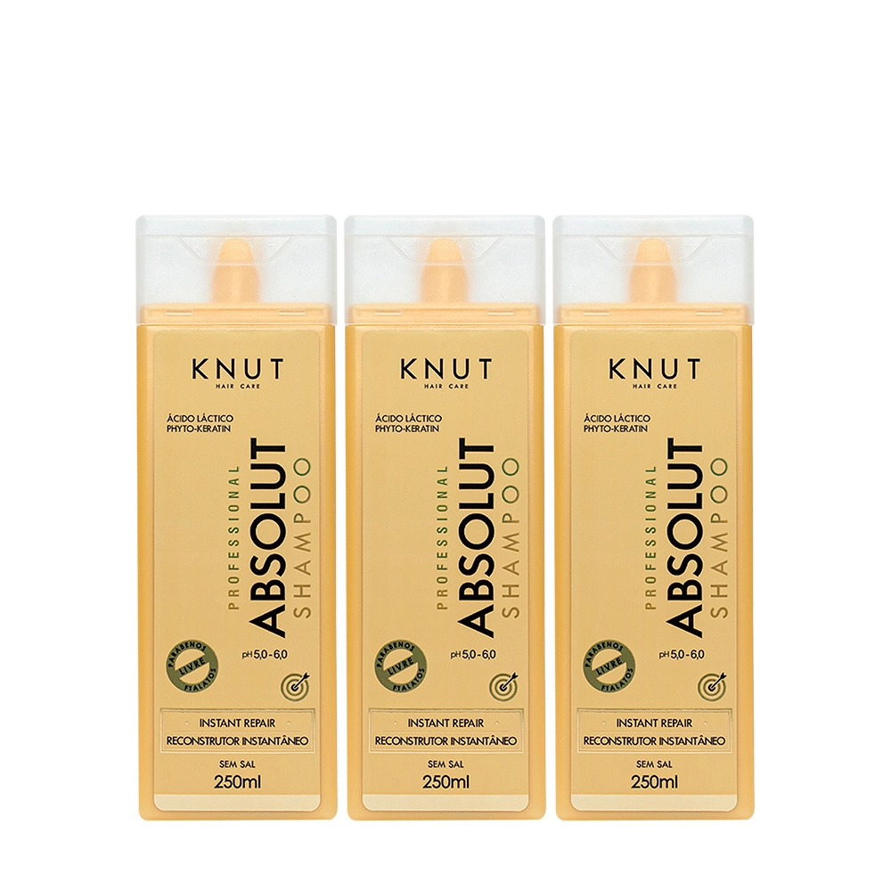 Produto: Kit Knut Professional Absolut - Shampoo 250ml (3 unidades)