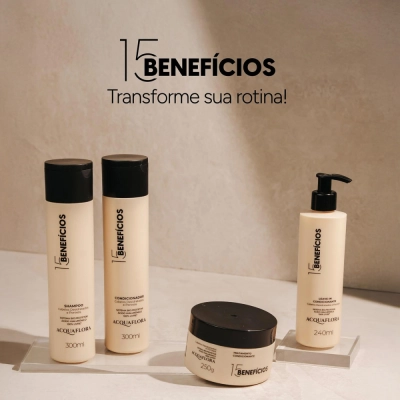 Shampoo 15 Benefícios Acquaflora 300ml Produto Shampoo 15 Benefícios Acquaflora 300ml