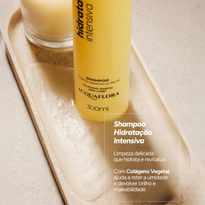 Produto: Shampoo Hidratação Intensiva Acquaflora Colágeno Vegetal 300ml