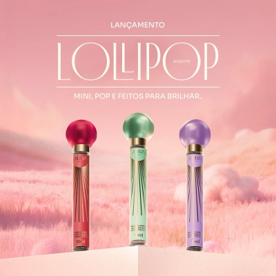 Kit Body Splash Lollipop Scents Aura Beauty 3 Unidades de 10ml Produto Kit Body Splash Lollipop Scents Aura Beauty 3 Unidades de 10ml