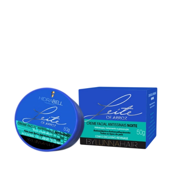 Hidrabell Creme Facial Leite de Arroz - Noite 50g Produto: Hidrabell Creme Facial Leite de Arroz - Noite 50g