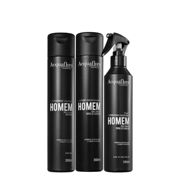 Acquaflora Homem Cabelos Normais Duo+Spray Leave-in 240ml Produto: Acquaflora Homem Cabelos Normais Duo+Spray Leave-in 240ml