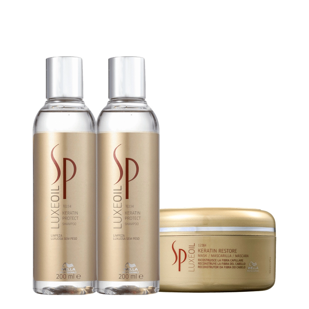 Produto: Kit SP System Professional Luxe Oil Keratin Protect Extra e Restore Máscara (3 produtos)