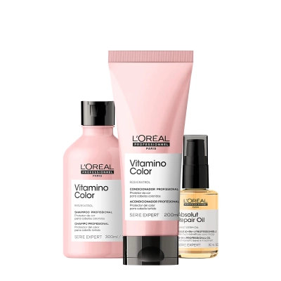 Produto: Kit L'Oréal Professionnel Serie Expert Vitamino Color Shampoo 300ml Condicionador 200ml Óleo 30ml