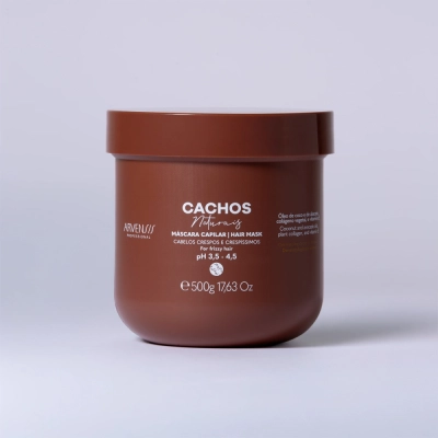 Produto: Máscara Capilar Cachos Naturais Crespos e Crespíssimos Arvensis Cachos Naturais 500g