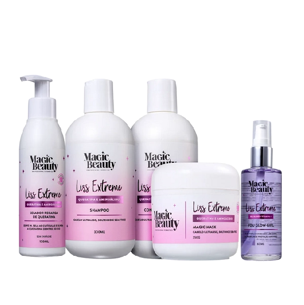 Magic Beauty Kit Liss Extreme Completo (5 Produtos) Produto: Magic Beauty Kit Liss Extreme Completo (5 Produtos)