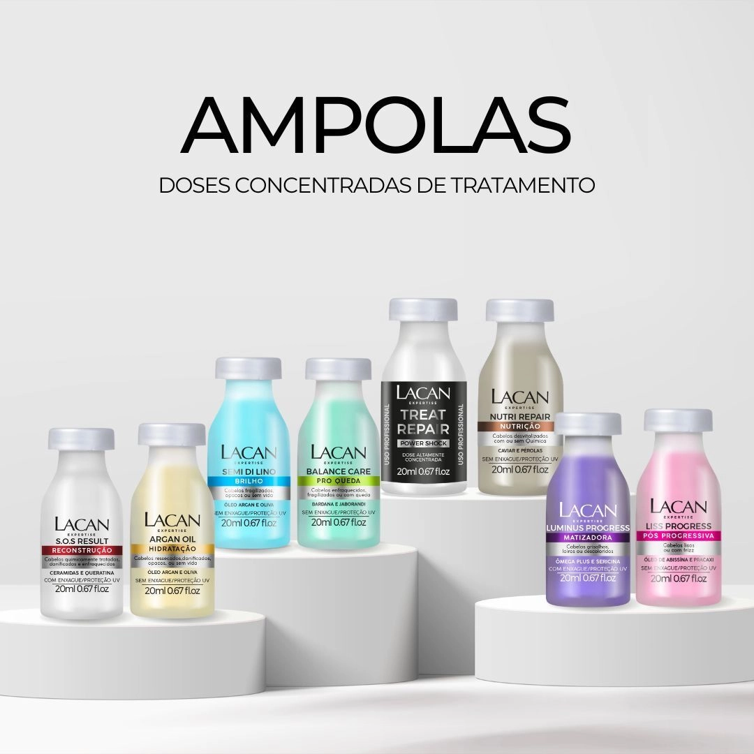 Produto: Kit Lacan Semi di Lino Brilho - Ampola de Tratamento 17ml (2 unidades)