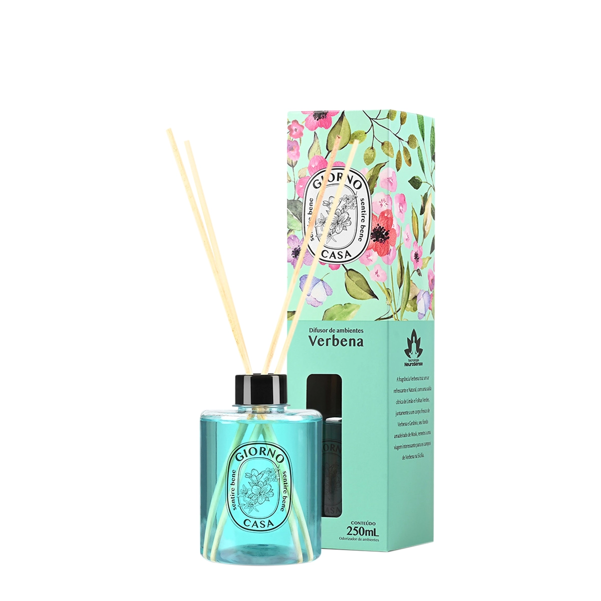 Difusor de Ambiente Verbena Giorno Sentire Bene 250ml Produto Difusor de Ambiente Verbena Giorno Sentire Bene 250ml