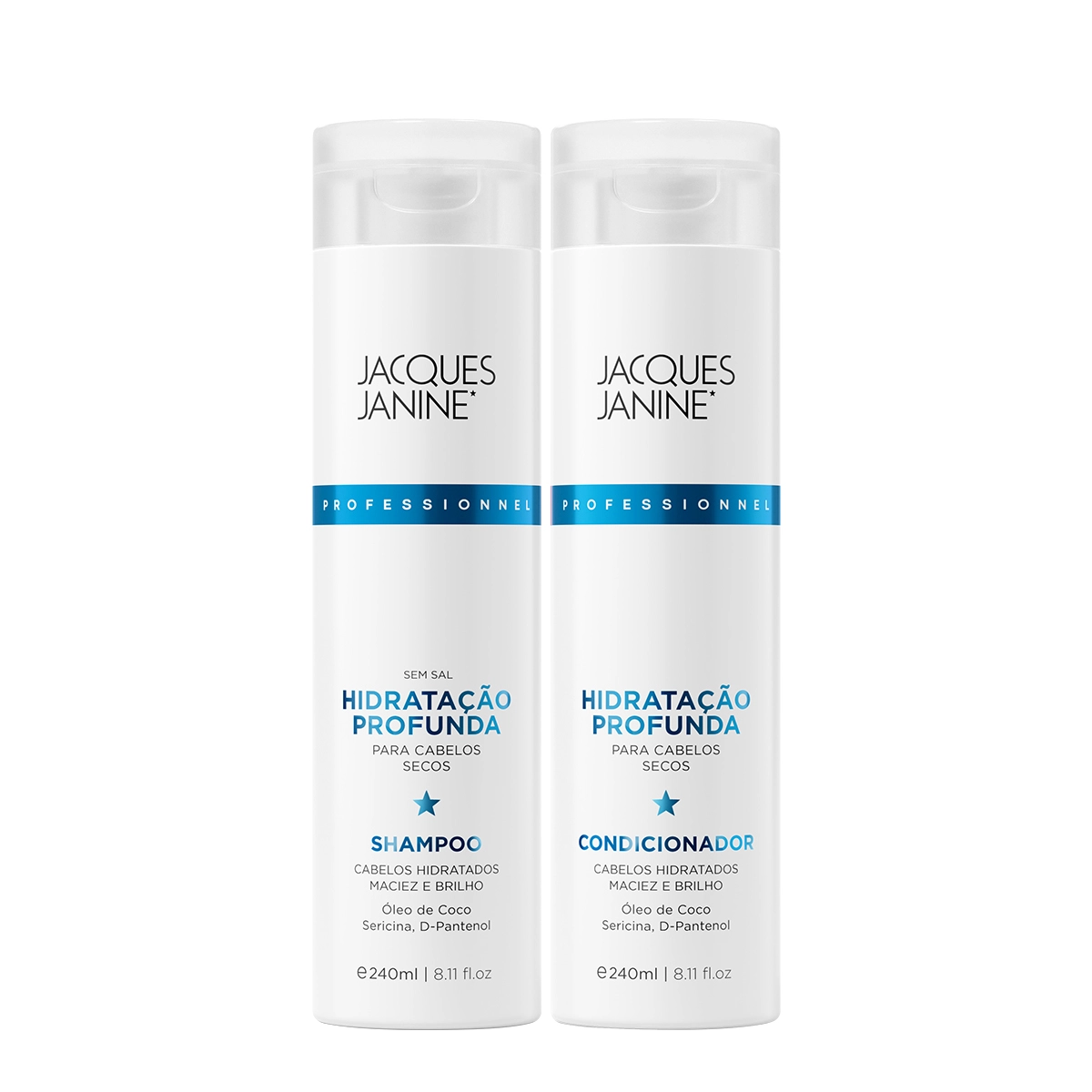 Produto: Kit Jacques Janine Hidratação Profunda Shampoo Condicionador Máscara Óleo bifásico e Miracle Oils Baobab (5 produtos)