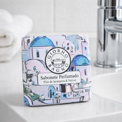 Produto Sabonete Natural Flor De Laranjeira E Vetiver Giorno Bagno 100g Kit