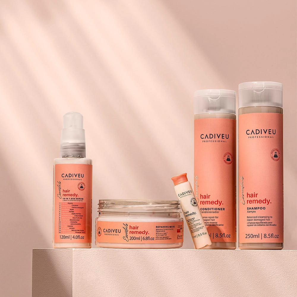 Produto: Kit Cadiveu Professional Hair Remedy Shampoo Condicionador e Leave-in (3 produtos)