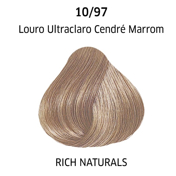 Produto: Coloração Permanente 10.97 Louro Claríssimo Cendré Marrom Wella Professionals Color Perfect 60g