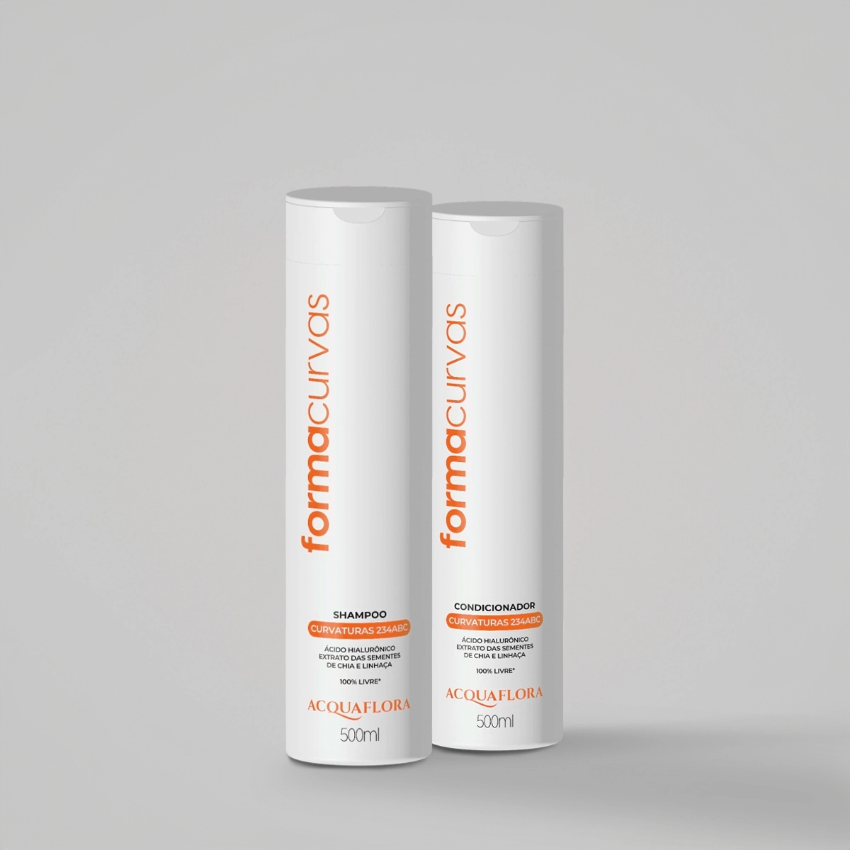 Produto: Kit Acquaflora Forma Curvas Shampoo Condicionador Tratamento Condicionante Creme de Pentear Crespos e Gelatina Intensa (