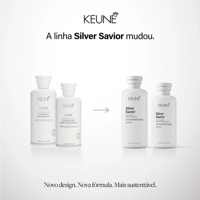 Produto: Kit Shampoo e Condicionador Keune Silver Savior Neutralização e Brilho Platinado 2 Produtos