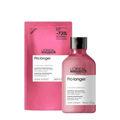 Produto: Kit Shampoo L'Oréal Professionnel Pro Longer 300ml e Refil 240ml
