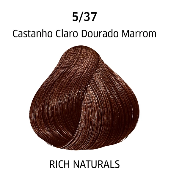Produto: Coloração Permanente 5.37 Castanho Claro Dourado Marrom Wella Professionals Color Perfect 60ml