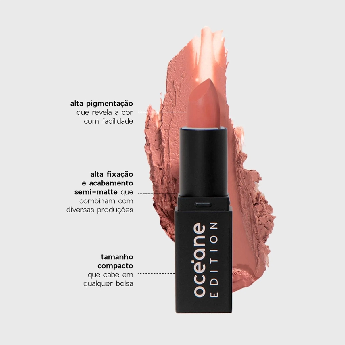 Produto: Kit Océane Edition Mini Lipstick Nude Pink e Glossy Me Glazed (2 produtos)
