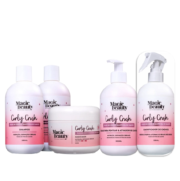 Produto: Magic Beauty Curly Crush Kit 3B a 4C (5 Produtos)